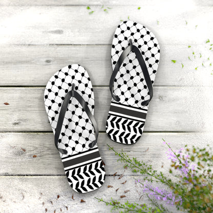 Keffiyeh Styled Flip Flops