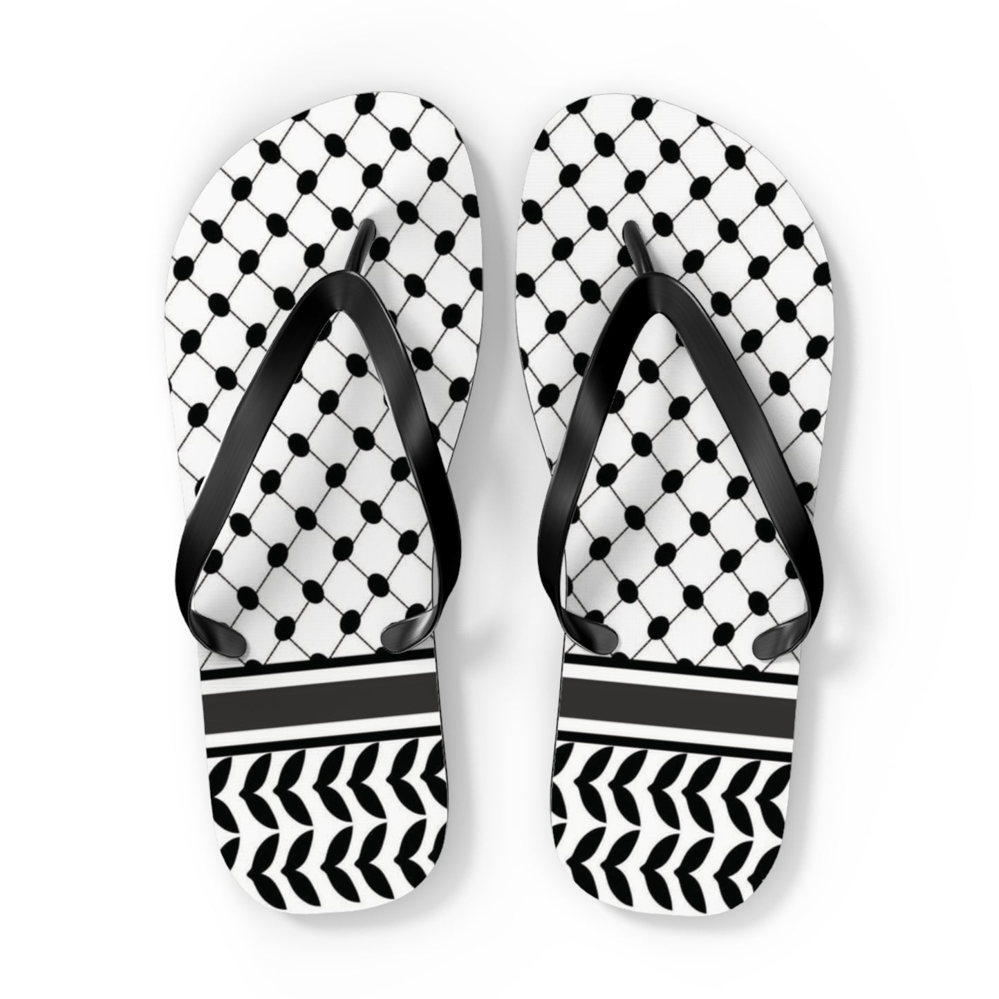Keffiyeh Styled Flip Flops