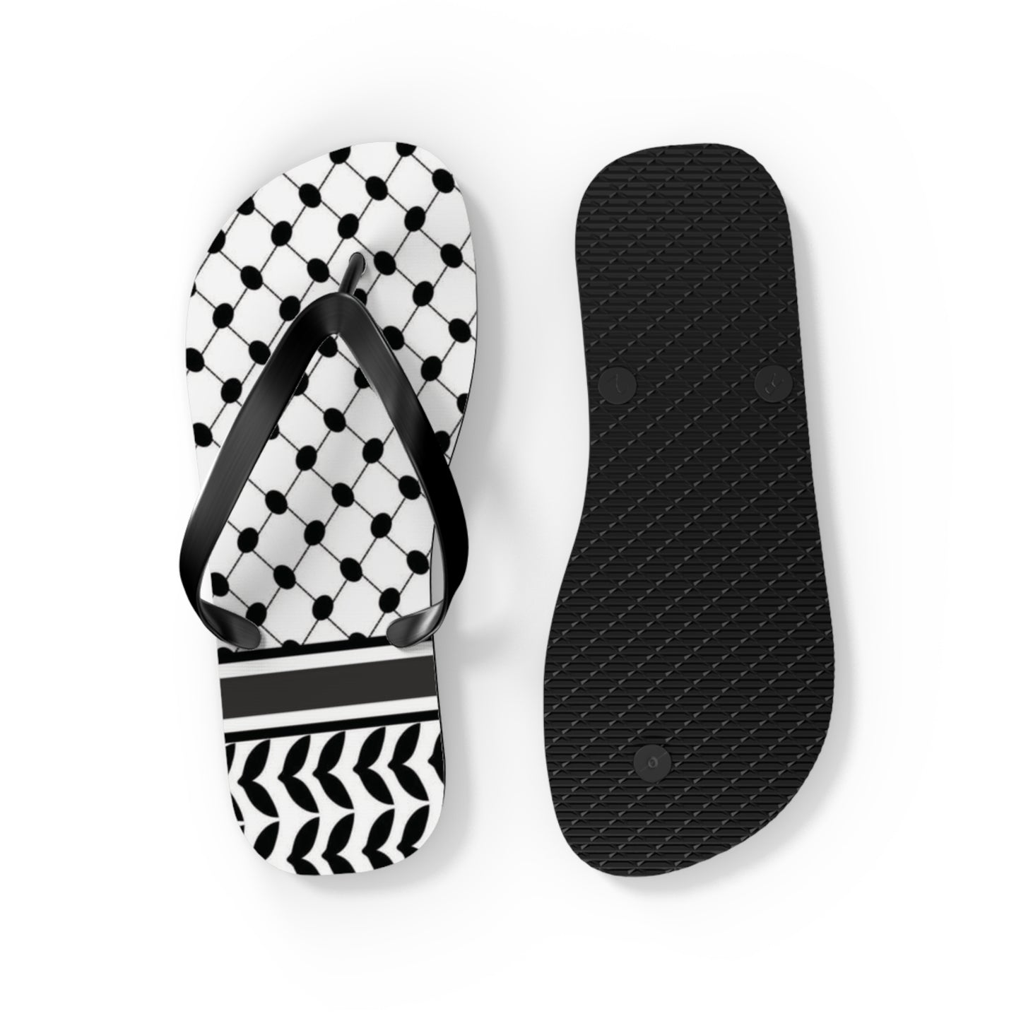 Keffiyeh Styled Flip Flops